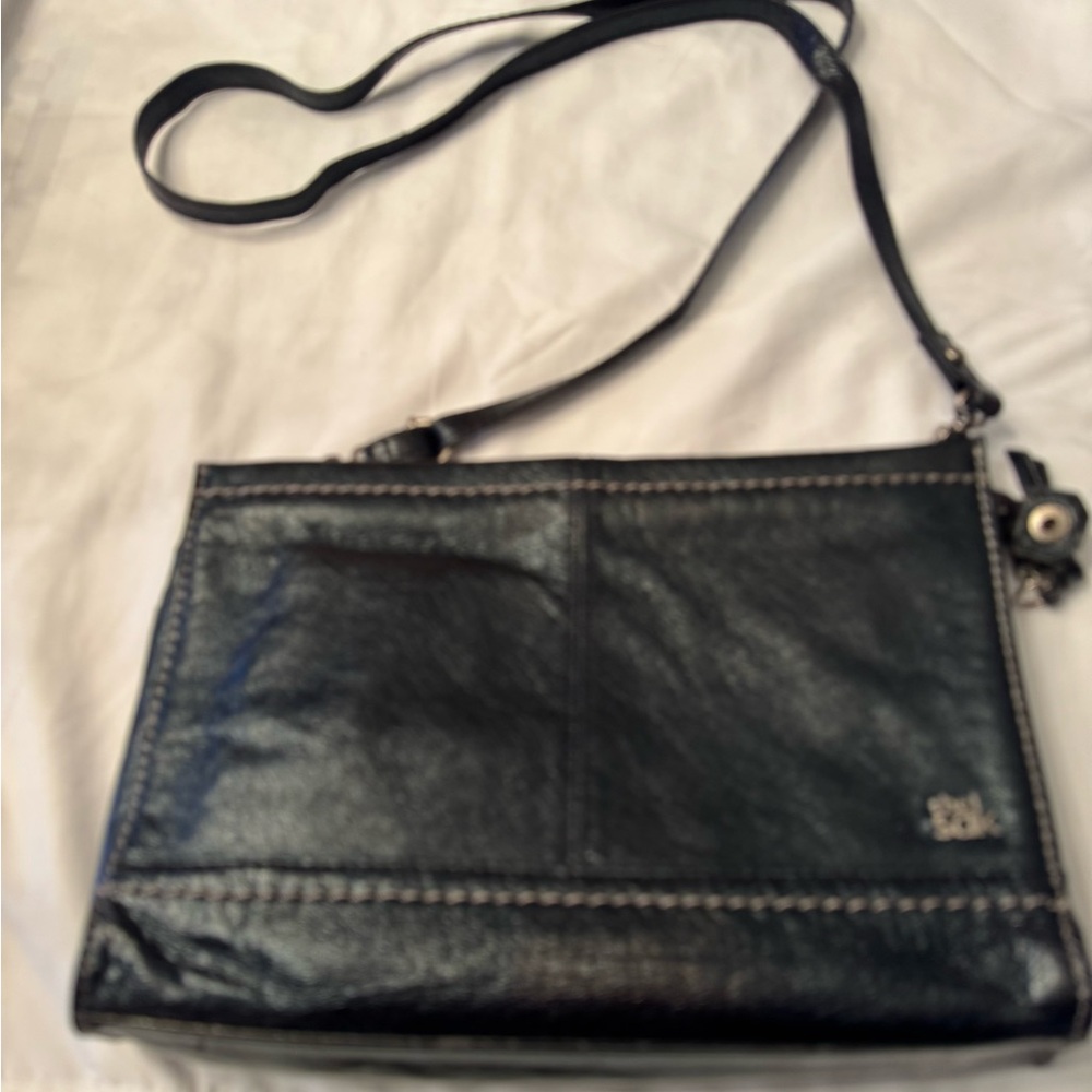 The Sak black Leather Crossbody Bag